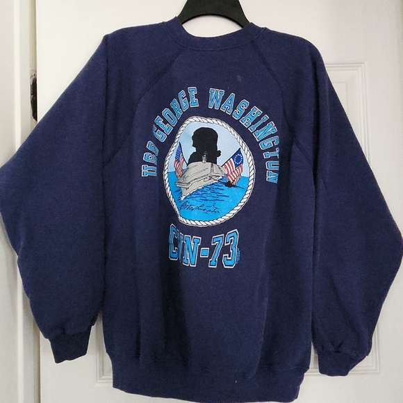 Uss George Washington Sweatshirt,  vtg 1992 - Picture 1 of 4